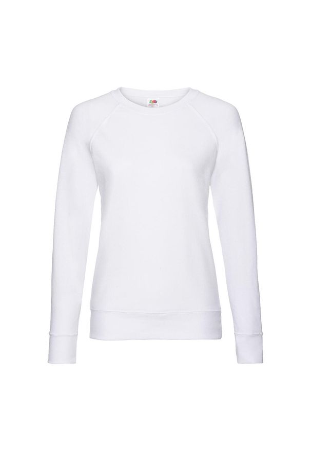 FRUIT OF THE LOOM - Lekki Sweter Raglanowy Dla Kobiet. Kolor: biały. Długość rękawa: raglanowy rękaw