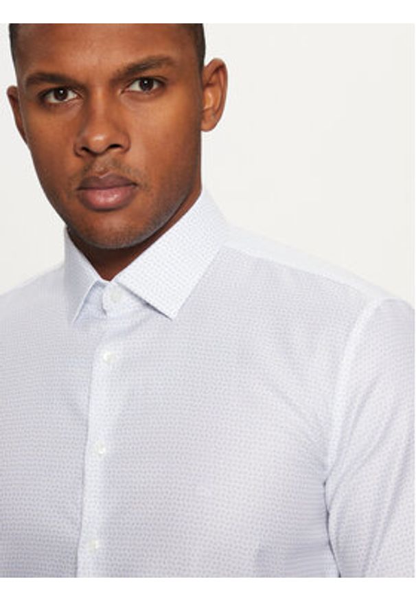 Calvin Klein Koszula K10K113855 Biały Slim Fit. Kolor: biały. Materiał: bawełna
