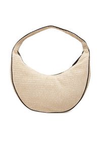Calvin Klein Torebka Pinched Raffia Large Shoulder Ba LV04F3060G Beżowy. Kolor: beżowy