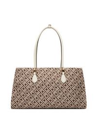 TOMMY HILFIGER - Tommy Hilfiger Torebka Th Grace Satchel Jacquard AW0AW18754 Brązowy. Kolor: brązowy #3