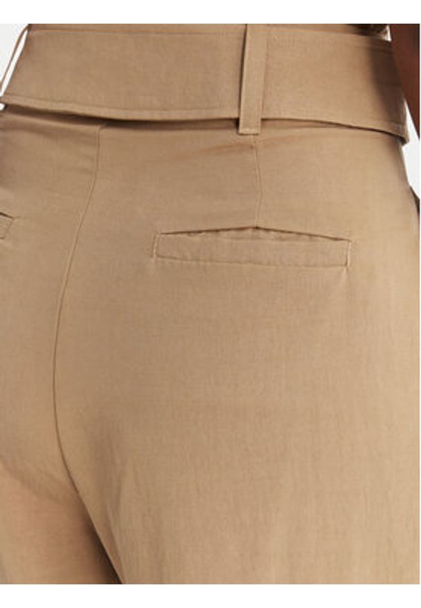 Eleh Spodnie palazzo SS260099 Beżowy Wide Leg. Kolor: beżowy. Materiał: lyocell