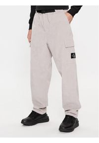 Calvin Klein Jeans Spodnie materiałowe J30J324035 Szary Relaxed Fit. Kolor: szary. Materiał: syntetyk #1