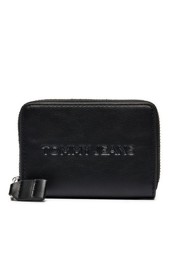 Tommy Jeans Duży Portfel Damski Tjw Ess Must Small Za AW0AW16387 Czarny. Kolor: czarny. Materiał: skóra