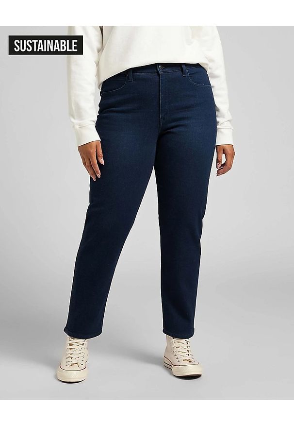 Lee - DAMSKIE SPODNIE JEANSOWE LEE Stella Tapered Plus DARK EVITA L31LPVYY