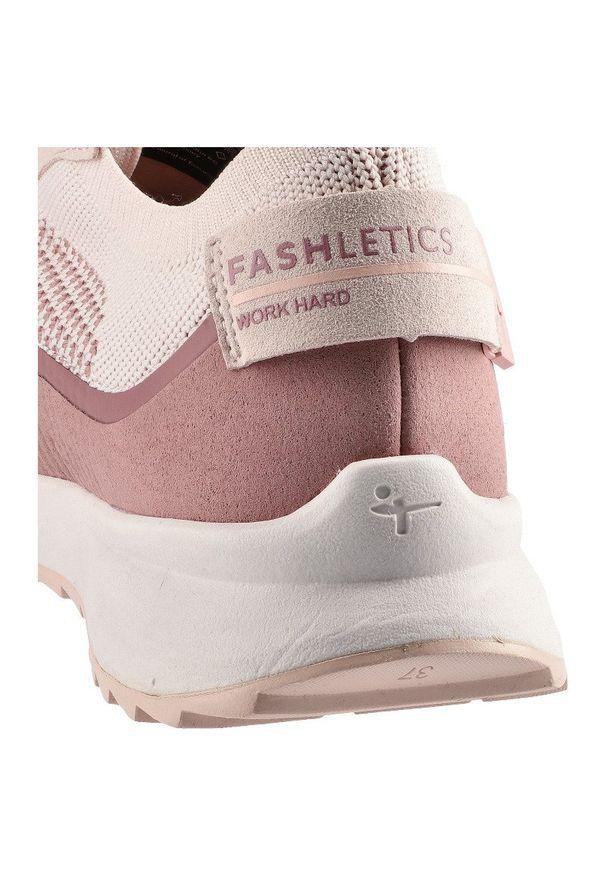 Różowe Sneakersy Tamaris Damskie Stylowe Obuwie. Okazja: na co dzień, na spacer. Kolor: różowy. Materiał: materiał. Szerokość cholewki: normalna. Wzór: aplikacja, napisy. Sport: turystyka piesza
