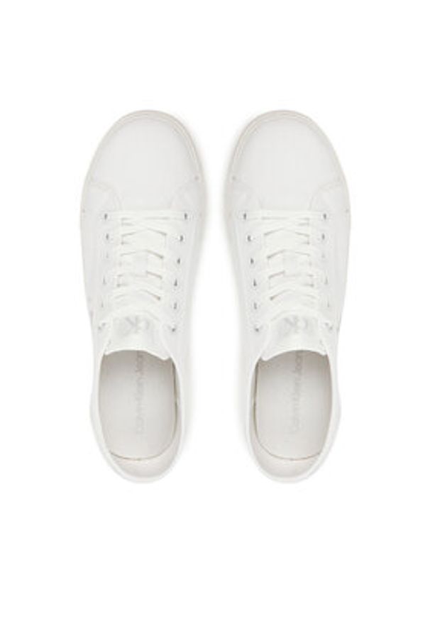 Calvin Klein Jeans Tenisówki Ess Vulc Low Mg Canvas YM0YM01209 Biały. Kolor: biały. Materiał: materiał