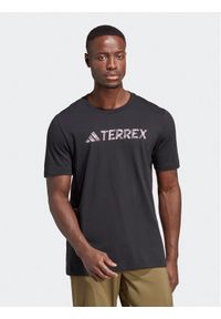 Adidas - adidas T-Shirt Terrex Classic Logo T-Shirt HZ1399 Czarny Regular Fit. Kolor: czarny. Materiał: bawełna #1