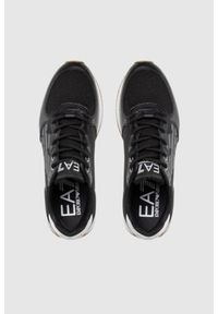 EA7 Emporio Armani - EA7 Czarne sneakersy z białą podeszwą. Kolor: czarny