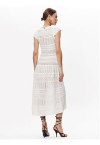 TwinSet - TWINSET Sukienka letnia 231TT3090 Biały Regular Fit. Kolor: biały. Materiał: syntetyk. Sezon: lato