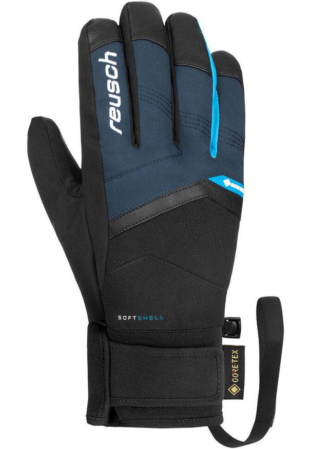 Rękawice narciarskie dla dorosłych Reusch Blaster Gore-Tex wodoodporne ocieplane. Kolor: wielokolorowy, niebieski, czarny. Technologia: Gore-Tex. Sport: narciarstwo