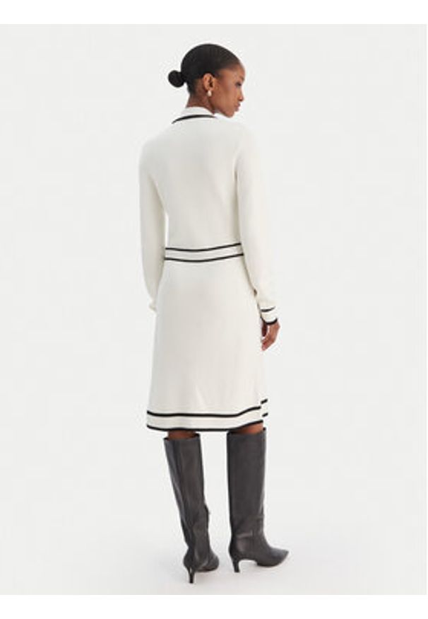 Liu Jo Sport Sukienka dzianinowa TF5251 MS59L Écru Regular Fit. Materiał: syntetyk. Typ sukienki: sportowe. Styl: sportowy