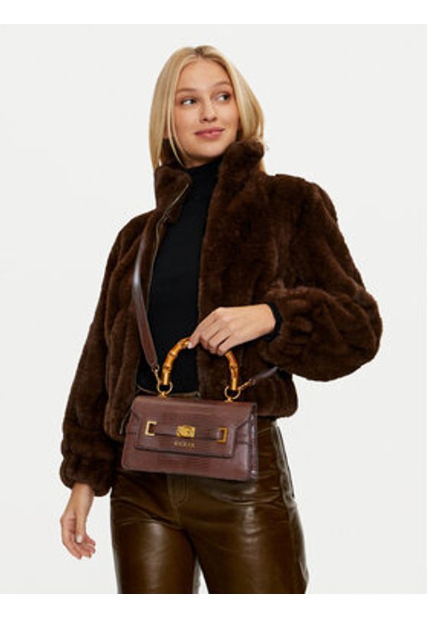 Guess Torebka HWKB95 06200 Brązowy. Kolor: brązowy. Materiał: skórzane