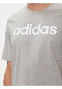 Adidas - adidas T-Shirt Essentials Single Jersey Linear Embroidered Logo T-Shirt IC9277 Szary Regular Fit. Kolor: szary. Materiał: bawełna