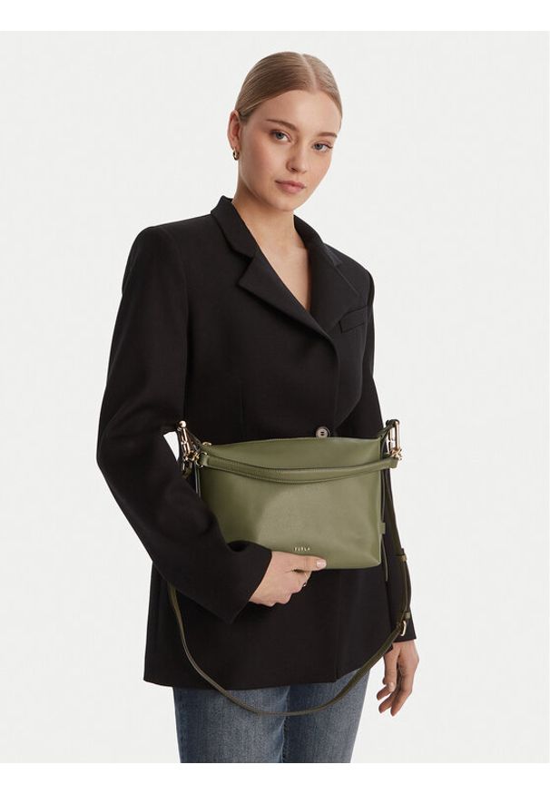 Furla Torebka Tonie Mini WE00877 A.0023 CN 4555S Zielony. Kolor: zielony. Materiał: skórzane