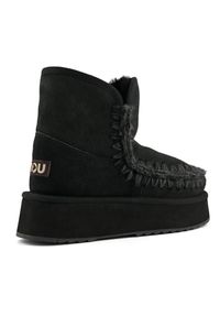 Mou - MOU Platform boot suede Śniegowce damskie. Okazja: na co dzień. Kolor: czarny. Materiał: materiał, guma, wełna, zamsz. Szerokość cholewki: normalna. Sezon: zima. Obcas: na platformie. Styl: street, klasyczny, elegancki, casual #4