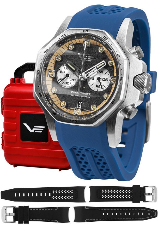 Zegarek męski Vostok Europe VK64-640A698SBL niebieski. Kolor: niebieski