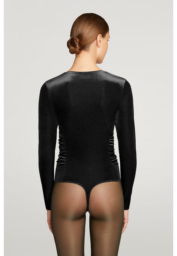 Wolford Body kolor czarny gładki. Kolor: czarny. Wzór: gładki
