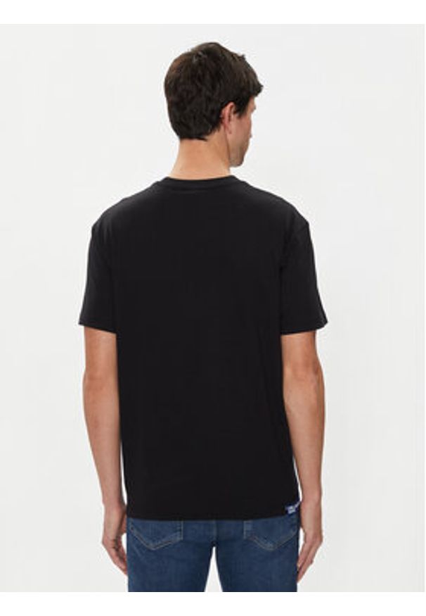 Karl Lagerfeld Jeans T-Shirt 245D1709 Czarny Regular Fit. Kolor: czarny. Materiał: bawełna