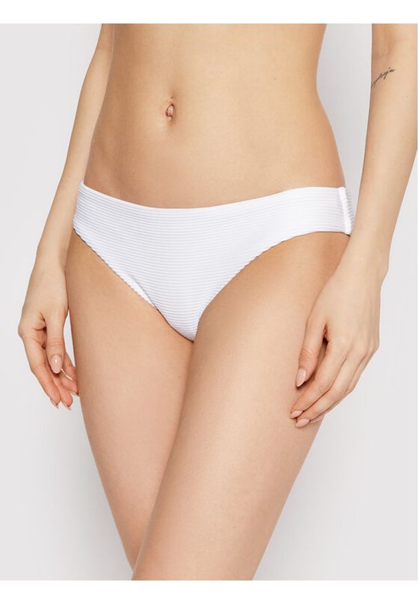 Seafolly Dół od bikini Essentials 40473-640 Biały. Kolor: biały. Materiał: syntetyk