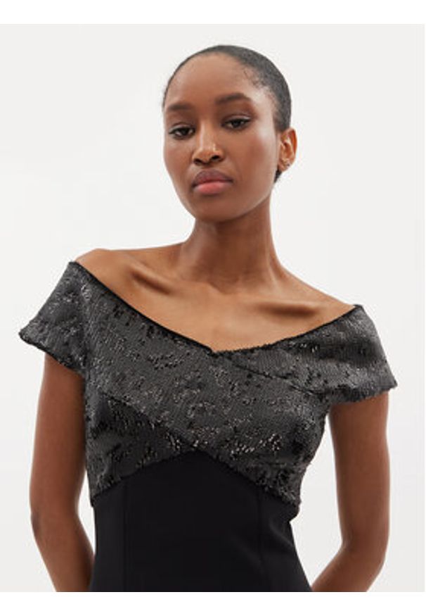 Just Cavalli Sukienka wieczorowa 76PAO904 Czarny Regular Fit. Kolor: czarny. Materiał: syntetyk. Styl: wizytowy