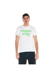 LEONE 1947 APPAREL - Siła tkwi w sportowej koszulce męskiej Fuo. Kolor: biały. Materiał: tkanina. Sport: fitness