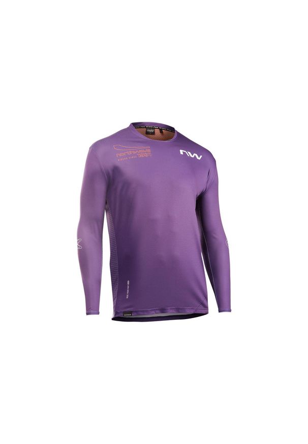 Koszulka rowerowa enduro NORTHWAVE Edge 2 Jersey LS. Kolor: pomarańczowy, wielokolorowy, fioletowy. Materiał: jersey. Długość rękawa: długi rękaw. Długość: długie. Sport: fitness