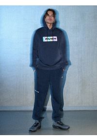 4f - 4F Spodnie dresowe joggery męskie - granatowe XXL. Kolor: niebieski. Materiał: dresówka #1