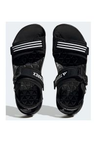 Adidas - Sandały adidas Terrex Cyprex Ultra Sandal Dlx M HP8651 czarne. Zapięcie: pasek. Kolor: czarny. Materiał: guma, syntetyk, materiał. Wzór: paski. Styl: elegancki #4