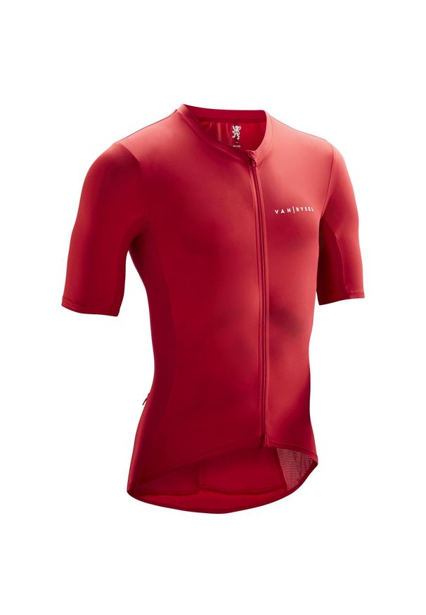 VAN RYSEL - Koszulka rowerowa szosowa Van Rysel Neo Racer. Kolor: czerwony. Materiał: materiał, elastan, poliester, mesh