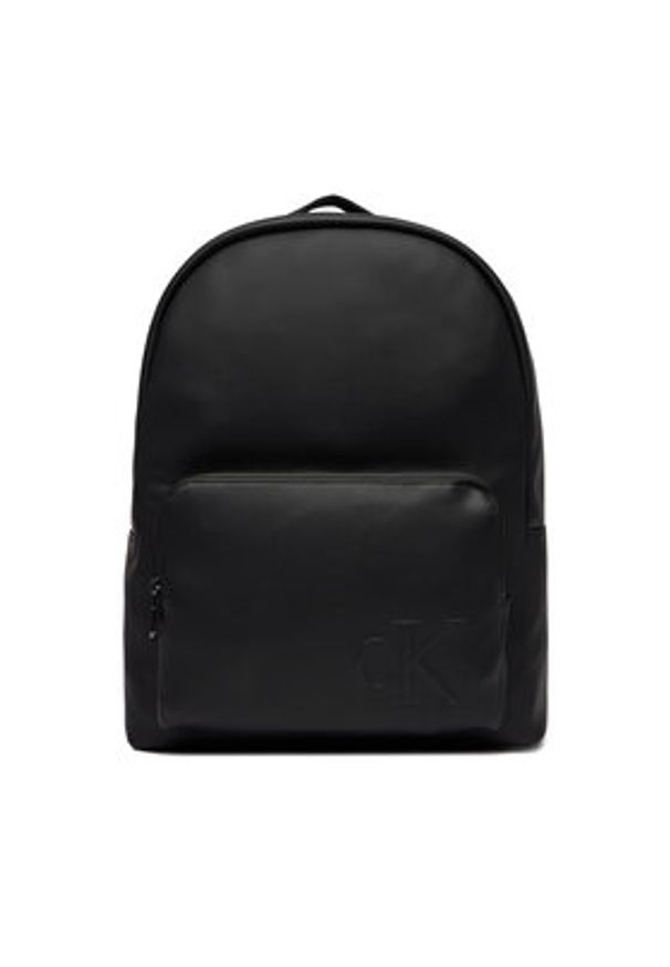 Calvin Klein Plecak Bold Ck Round Backpack LV04D3246G Czarny. Kolor: czarny. Materiał: skóra