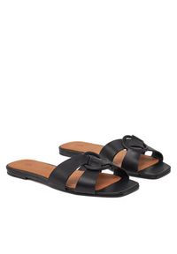 Polo Ralph Lauren Klapki 818955857002 Czarny. Kolor: czarny. Materiał: skóra #5