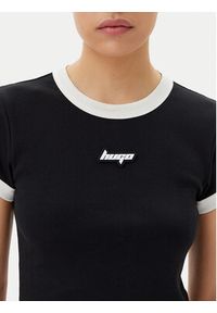 Hugo - HUGO T-Shirt Dalia 50537476 Czarny Slim Fit. Kolor: czarny. Materiał: bawełna #5