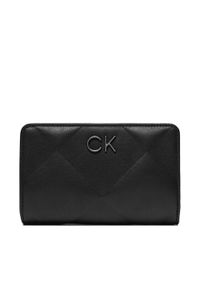 Calvin Klein Duży Portfel Damski Re-Lock Quilt Bifold Wallet K60K611374 Czarny. Kolor: czarny. Materiał: skóra #1