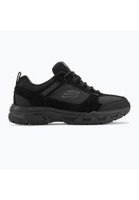 skechers - Buty na co dzień na trening męskie SKECHERS OAK skóra. Okazja: na co dzień. Kolor: czarny. Materiał: skóra. Sport: fitness