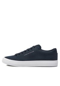 TOMMY HILFIGER - Tommy Hilfiger Tenisówki Th Hi Vulc Low Canvas FM0FM04882 Granatowy. Kolor: niebieski #3