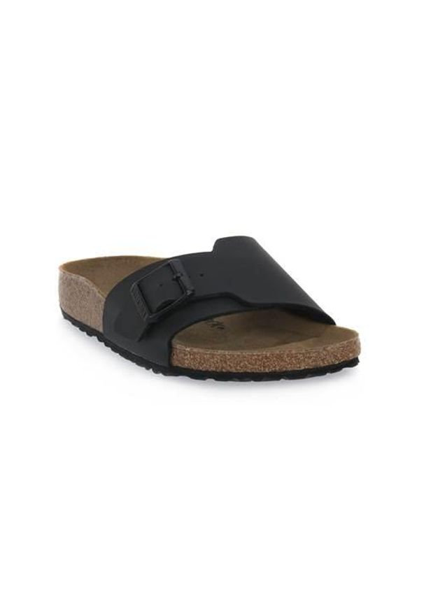 Klapki damskie Birkenstock Catalina. Kolor: czarny. Materiał: materiał, syntetyk