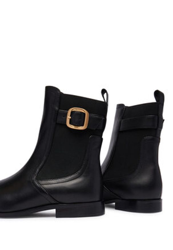 TwinSet - TWINSET Sztyblety Tronchetto 252TCP120 Czarny. Kolor: czarny. Materiał: skóra