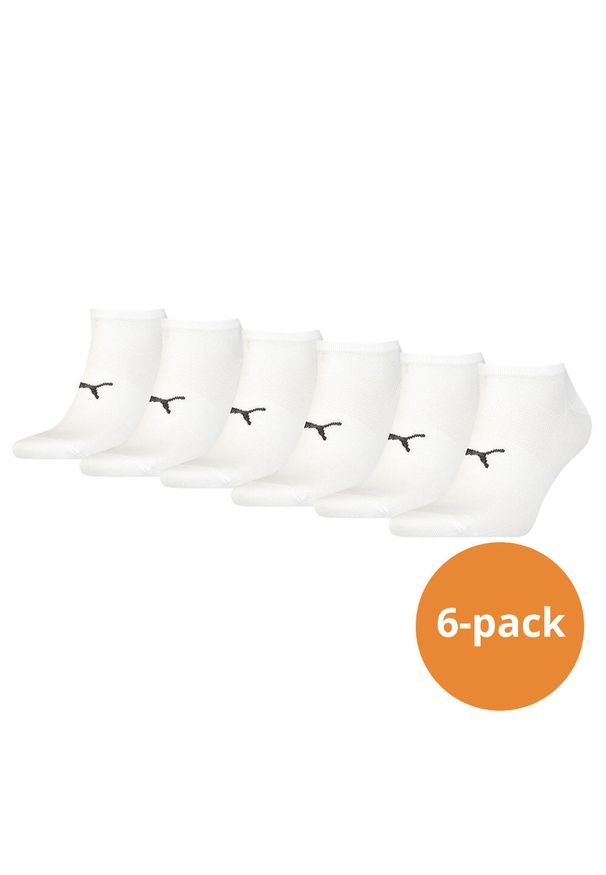 Skarpety Puma Sport Sneaker Light, 6 pary białych. Kolor: biały. Materiał: poliamid, poliester, elastan