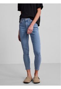 Pieces Jeansy 17120948 Niebieski Skinny Fit. Kolor: niebieski