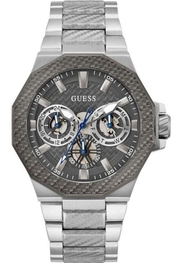 Zegarek Guess Zegarek męski Guess GW0636G1 srebrny. Kolor: srebrny