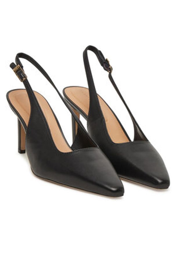 TOMMY HILFIGER - Tommy Hilfiger Sandały Squared Toe FW0FW08636 Czarny. Kolor: czarny. Materiał: skóra
