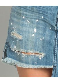ONETEASPOON - Spódnica jeansowa Original Art. Stan: podwyższony. Kolor: niebieski. Materiał: jeans. Wzór: aplikacja. Styl: rockowy, sportowy #3