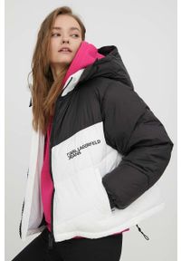 Karl Lagerfeld Jeans kurtka damska kolor czarny zimowa oversize. Kolor: czarny. Materiał: poliamid. Sezon: zima #1