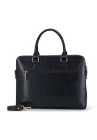 Wittchen - Damska torba na laptopa 13’’ skórzana klasyczna. Kolor: wielokolorowy, czarny, złoty. Materiał: skóra. Wzór: aplikacja, haft. Styl: klasyczny #4