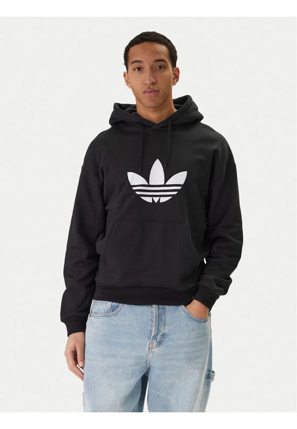 Adidas - adidas Bluza adicolor Trefoil KE0877 Czarny Loose Fit. Kolor: czarny. Materiał: bawełna