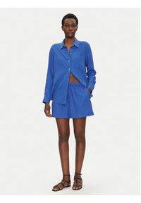 GAP - Gap Szorty materiałowe 713386-04 Niebieski Regular Fit. Kolor: niebieski. Materiał: len, wiskoza #3