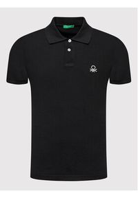 United Colors of Benetton - United Colors Of Benetton Polo 3089J3178 Czarny Slim Fit. Typ kołnierza: polo. Kolor: czarny. Materiał: bawełna #4