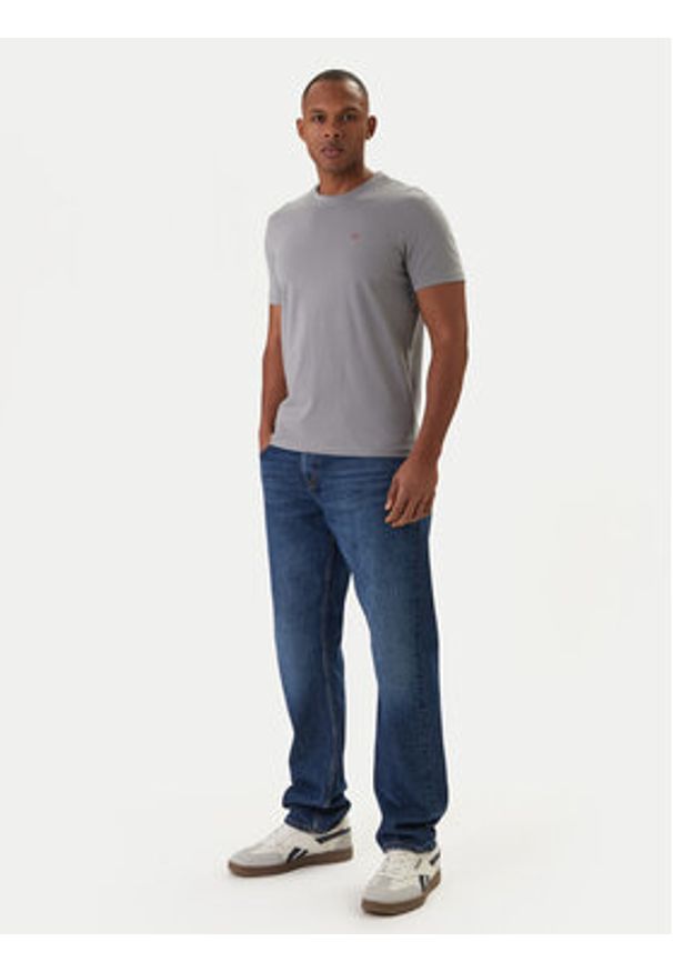 Napapijri T-Shirt Salis NP0A4H8D Szary Regular Fit. Kolor: szary. Materiał: bawełna