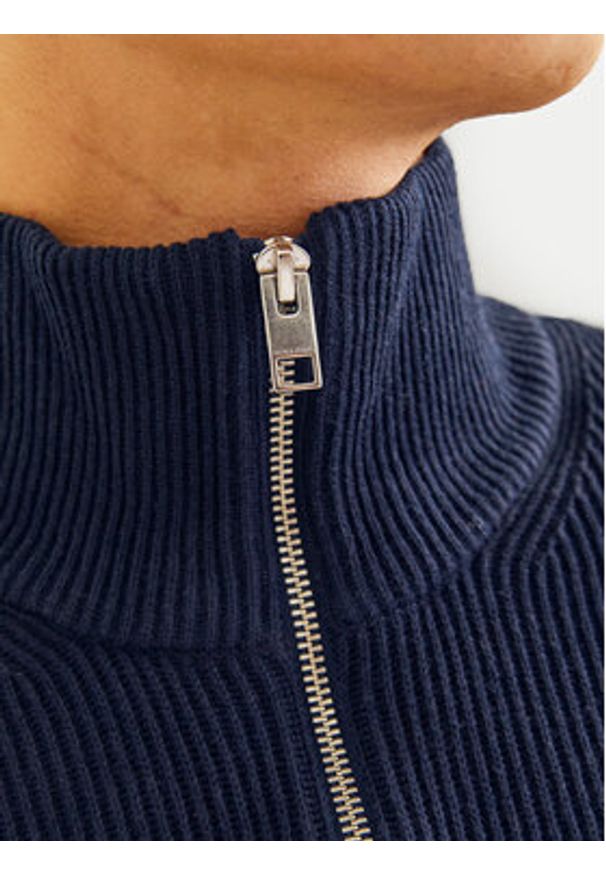 Jack & Jones - Jack&Jones Sweter Perfect 12257773 Granatowy Regular Fit. Kolor: niebieski. Materiał: bawełna