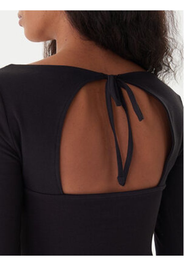 Tommy Jeans Bluzka DW0DW21548 Czarny Slim Fit. Kolor: czarny. Materiał: bawełna